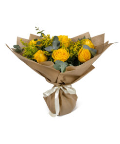 Μπουκέτο με Κίτρινα Τριαντάφυλλα