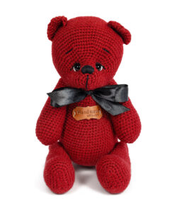 Πλεκτό Αρκουδάκι Κόκκινο