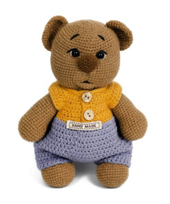 Πλεκτό Αρκουδάκι με Ολόσωμη Φόρμα