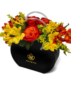 Τσαντάκι με Πορτοκαλί και Κίτρινα Λουλούδια