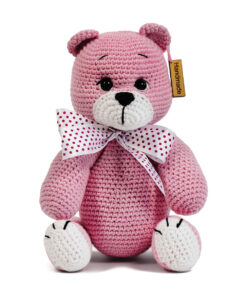 Πλεκτό Αρκουδάκι Ροζ