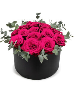 Κουτί Μεγάλο με Φούξια Τριαντάφυλλα