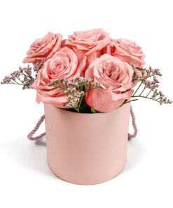 Κουτί με Ροζ Τριαντάφυλλα