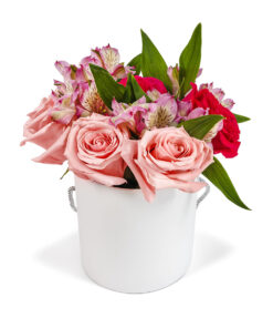 Κουτί με Ροζ Λουλούδια